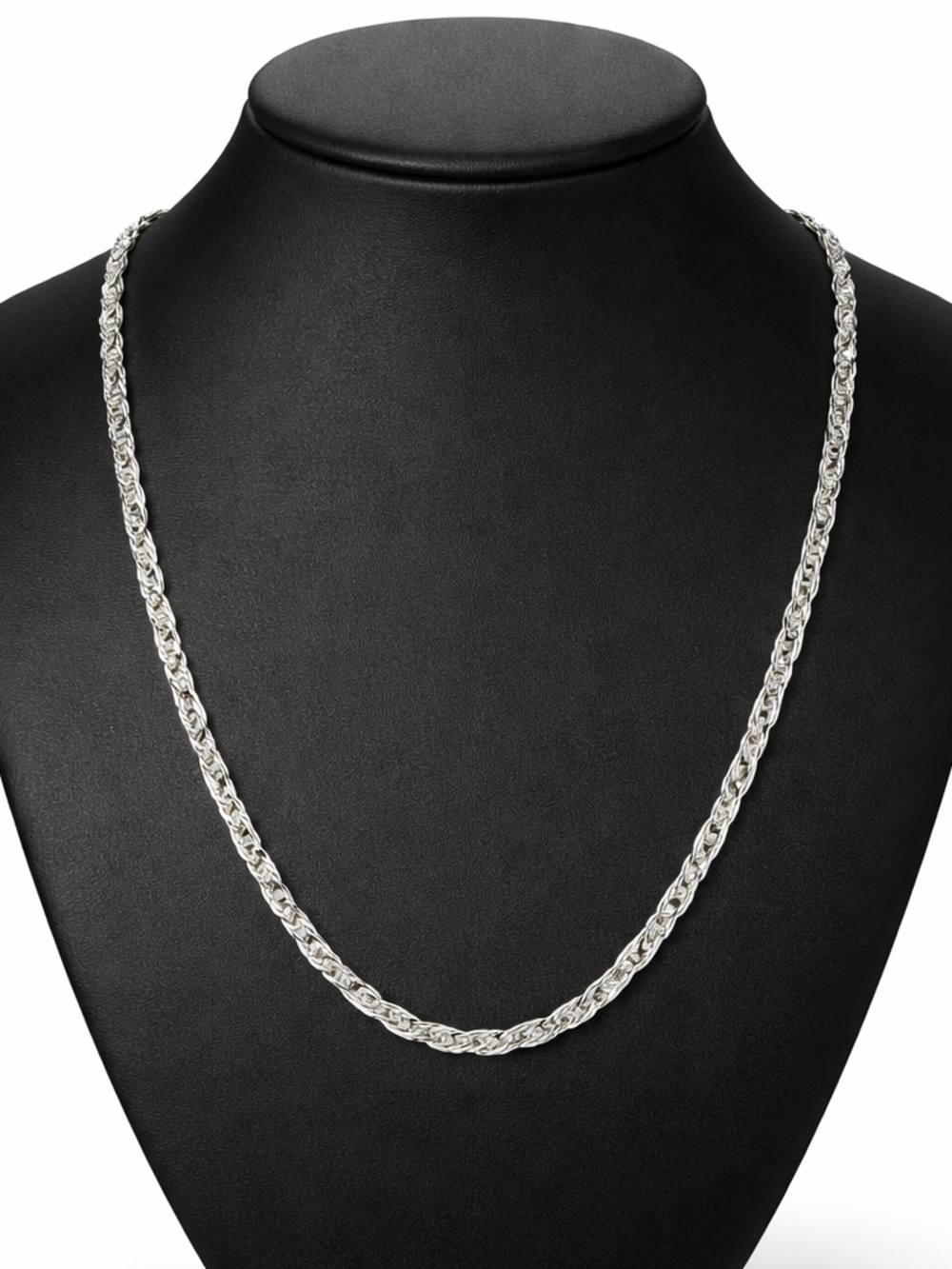Chic! NWT VTG Italy 925 Diamond Cut Rope Chain Necklace 26” 3.5mm Unisex